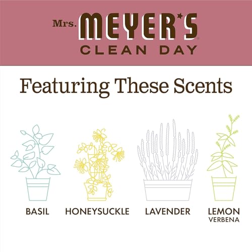 Mrs. MEYER'S Rosemary Liquid Hand Soap - 12.5 Fl Oz Pack of 6, Natural Essential Oil Formula