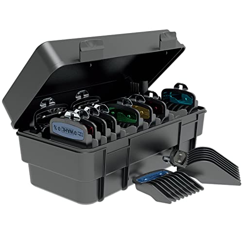 Wahl Secure-Snap Colored Clipper Guards 12-Piece Set w/ Caddy