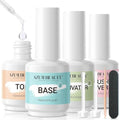 AzureBeauty 8-Piece Dip Powder Liquid Set - 15ml Base Top Coat & Activator
