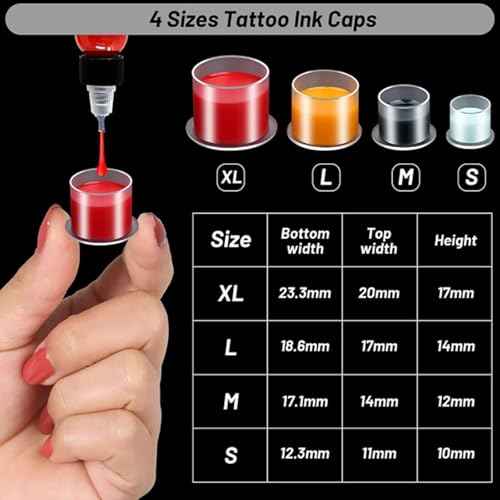 Ink Caps Tattoo Cups, Urknall 1000pcs Ink Caps with Base #11mm Small Tattoo Ink Caps Tattoo Cups for Ink Disposable Tattoo Ink Cups Pigment Cups Tattoo Plastic Cap(#11MM)