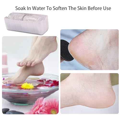 60 Pieces Replacement Sandpaper Discs for Electric Foot File Callus Remover Machine Foot Hard Dead Skin Removal(Smooth 100 Grit)