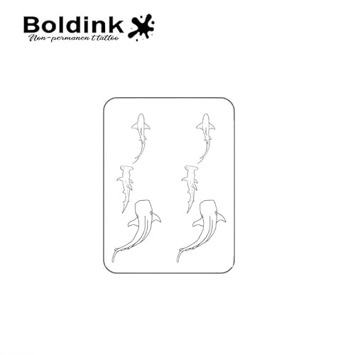 Semi-permanent Tattoos,Realistic Fake Tattoos,Last 7-15 Days,Waterproof Non-reflective Temporary Tattoo Stickers,Cruelty-free,Uniquely Designed Exquisite Packaging(Fish 2)