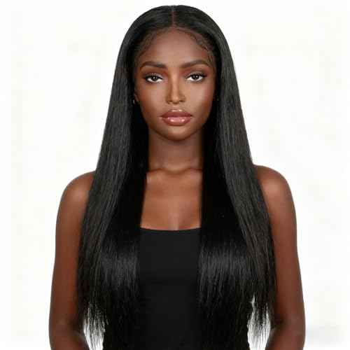 Full Lace Human Hair Wigs 16 Inch Glueless Straight Lace Wigs Human Hair Wig For Women 100% Handmade Invisible Full Lace Wig Natural Black