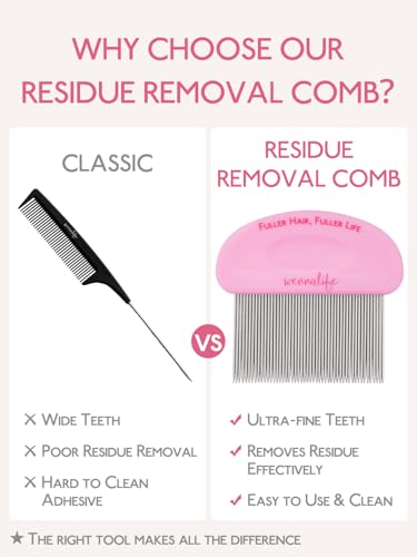 Tape in Extension Remover Comb - Fine Teeth Adhesive Cleaner