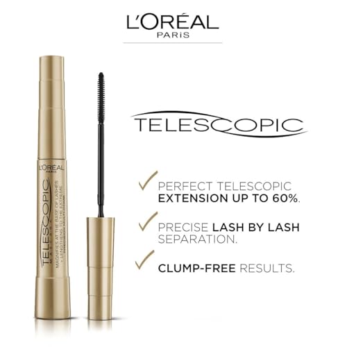 L'Oreal Paris Telescopic Mascara Black 8ml - 2 Pack