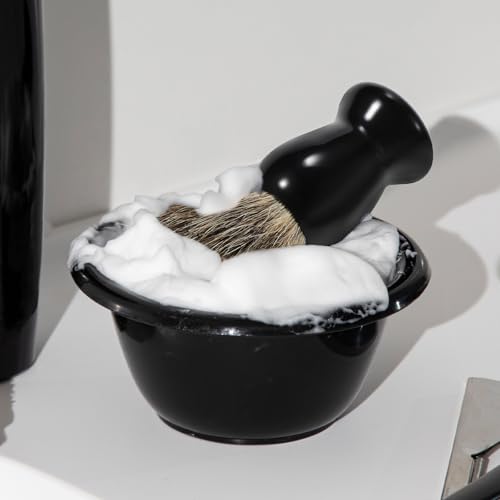 2Pack Badger Hair Shaving Brush - Professional Fast Lather Shaving Cream Brush for Sensitive Skin, Luxury Shave Brush for Men Gift