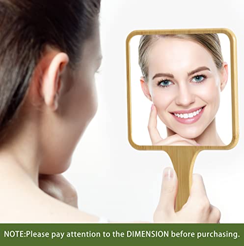 Bamboo Handheld Mirror with Handle - 6.3" x 11.8"