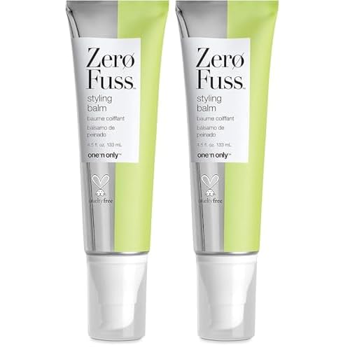 One 'N Only Zero Fuss Styling Balm, Lightweight with All Day Flexibility, For Hair Types, Enhances Natural Shape, Texture, Wave, and Curl, Adds Smoothness Shine, 4.5 Fl. Oz (Pack of 2)