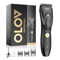 OLOV Professional Black Cordless Hair Clippers for Men, Adjustable 4-Position, 2-Speed, Ceramic Blades