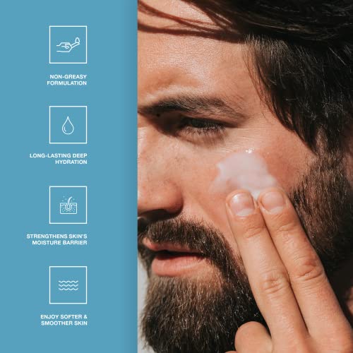 CRVFT Men's Daily Facial Moisturizer 1oz [AM/PM] | Long-Lasting Deep Hydration/Lock-In Moisture/Reduce Dryness | All Skin Types | with Hyaluronic Acid | Made in USA | Paraben & Sulfate Free [Scented]