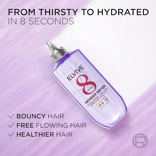 L'Oreal Paris Elvive Hyaluron Plump Flash Hydration Wonder Water, 6.8 Fl Oz