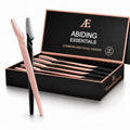 Abiding Essentials Precision Facial Razors 10pc Set - Multi-Color Skin Shaping & Dermaplaning Kit with Stainless Blades, Protective Caps & Luxury Storage Box