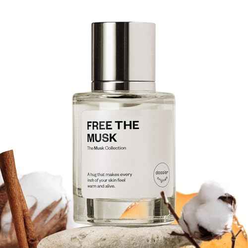 Dossier Free The Musk - Eau de Parfum for All - 50ml / 1.7oz - Clean Skin Musk Fragrance with Ambrette, Jasmine & Cedarwood - Genderless, Vegan, Long-Lasting Perfume