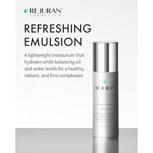 REJURAN¢ç Refreshing Emulsion, c-PDRN¢ç - Salmon DNA Facial Moisturizer for Deep Hydration, Radiance-Boosting, Firmness, Skin Elasticity, and Optimal Moisture Balance. Korean Skincare (1.52 fl oz)