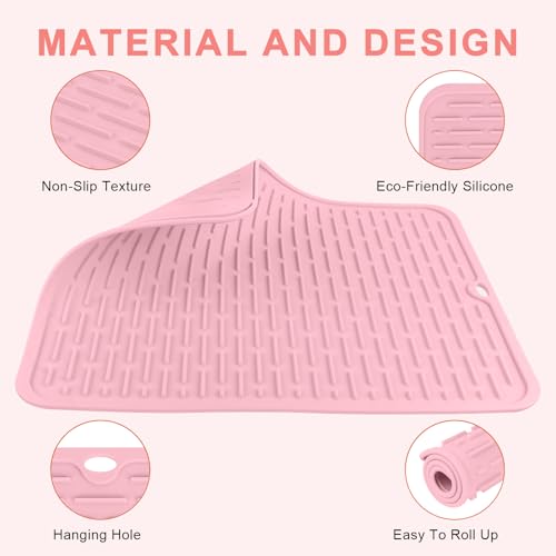 Heat Resistant Silicone Mat for Hair Tools 14.2" x 11"