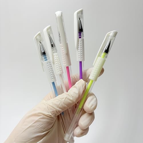 5Pcs Pmu Eyebrow Microblading Marker Pen Colorful Skin Position White Pink Mapping Mark Pen Beauty Spmu Brow Lip Mark Tools