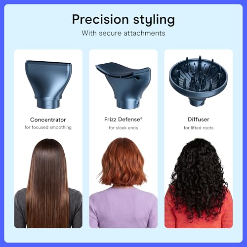 Conair Infinitipro Hair Dryer with Foldable Handle & Diffuser – 3 Attachments