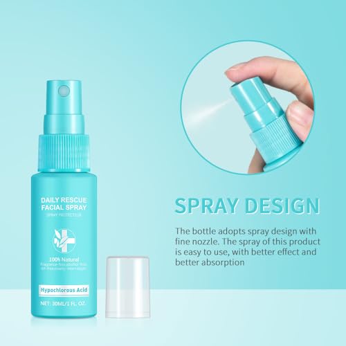 Daily Rescue Facial Spray, Hypochlorous Acid Spray, Reduce Redness and Breakouts, 100% Natural Fragrance Free, Alcohol Free, Oil Free, Cruelty Free Vegan (2)