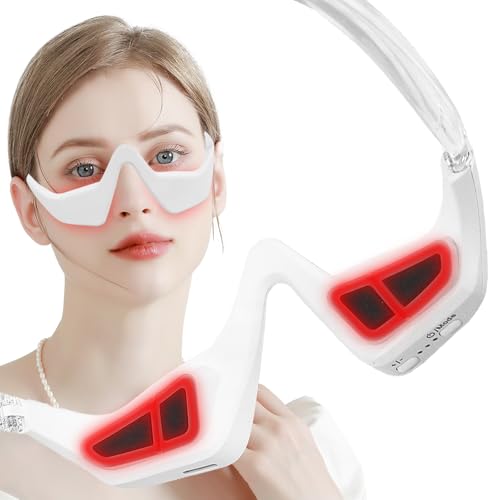 Under-Eye Red Light Therapy Device with 2 Modes and Eye Massage - CNBHEABY