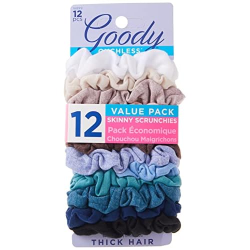 Goody Ouchless Value Pack Heather Scrunchies, 12ct