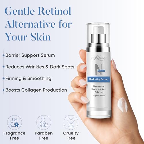 Advanced Anti-Aging Niacinamide Hydrating Day & Night Serum All in One Skincare Solution (Face, Neck, Eyes, D?collet?) for Discoloration, Minimizing Pores, Wrinkles, Fine Lines, Fragrance Free, 1 floz
