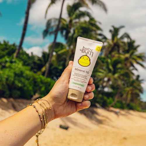 Baby Bum Mineral Sunscreen Lotion | SPF 50 | UVA, UVB Face and Body Protection | Fragrance Free Safe for Sensitive Skin | Travel Size | 3 Ounce | Pack of 2