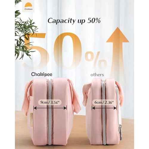 Travel Hanging Toiletry Bag for Women - Waterproof Cosmetic Organizer with Clear Window, Lightweight Bathroom Bags for Essentials, Makeup, Shampoo, Toiletries Pink, Medium