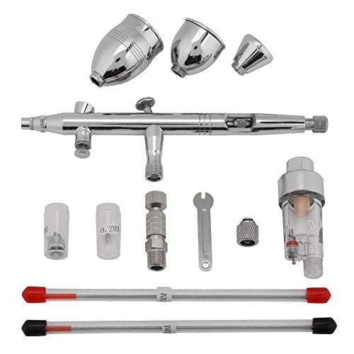 Oxygen Infusion Airbrush Gun Kit with Dual-Action Spray