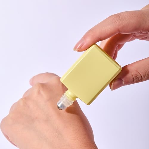 Qeuly 15ml Glass Roller Bottles Set for Essential Oils – Leak-Proof Travel Roll-On