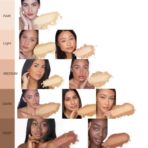 ICONIC LONDON Get Cheeky Face Powder Palette | Includes Four Soft Matte and Shimmer Shades, Glowy Makeup Look, Cruelty Free, Vegan Makeup