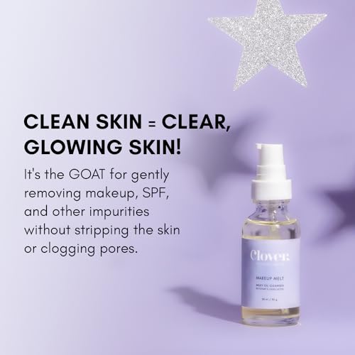 Clover Travel Size Makeup Melt Cleansing Oil - Gentle Waterproof Remover 1 oz