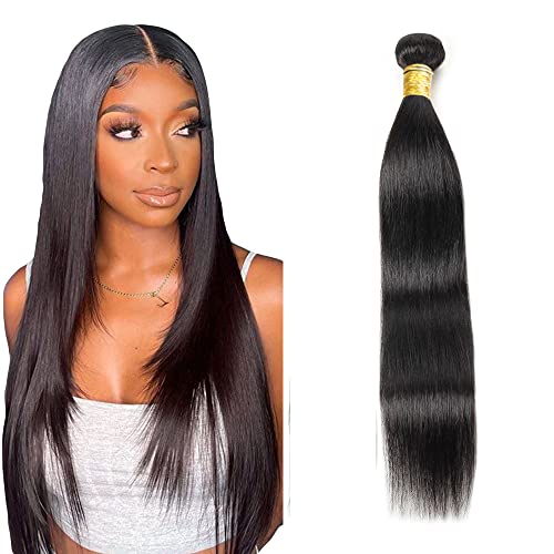 30 Inch Brazilian Remy Human Hair Bundles #1B Straight Natural Black 50g