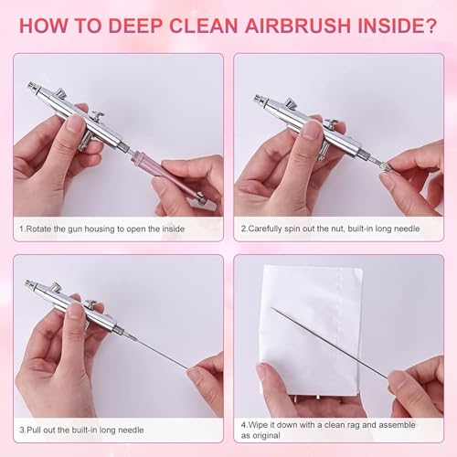 Cordless Airbrush Kit with Rechargeable Compressor for Nails