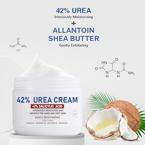 OUKEYA Urea Cream 42% with Salicylic Acid - 5.29 oz for Dry Skin Relief