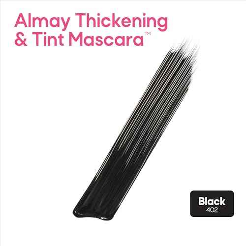 Almay Thickening & Tint Mascara, Instant Soft Full Volume, Conditions & Darkens Natural Lashes Over Time, No Flaking or Clumping, 402 Black, 0.28 fl oz
