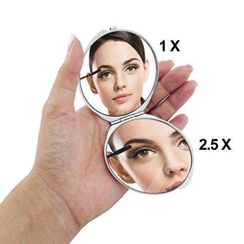 MADDesign Mother of Pearl Compact Makeup Travel Mirror (Marble Gold)