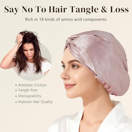 ZIMASILK 22 Momme Mulberry Silk Bonnet for Sleeping & Hair Care