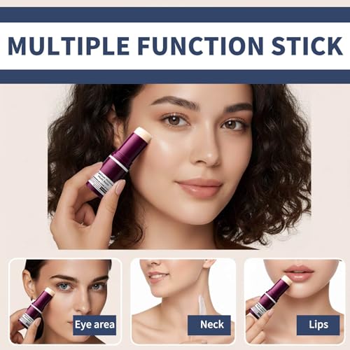 2PCS Calcium Multi Balm Stick, Calcium Volume Multi Balm, All-in-One Collagen Moisturizing Stick, Lightweight Hydration, Travel-Friendly Skincare for Face, Eyes, Lips & Neck