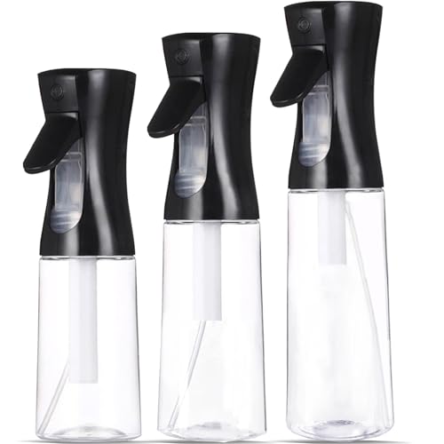 3-Pack Continuous Spray Bottles for Hair & Plants - 200ml, 300ml, 500ml