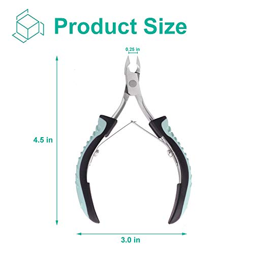 IVON Professional Cuticle Nipper - Stainless Steel Trimmer with Non-Slip Handle