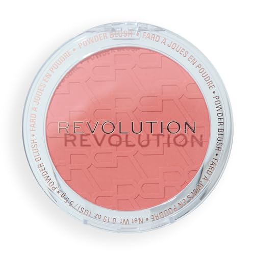 Revolution, Blusher Reloaded, Talc-Free Powder Blush with Matte Finish for Cheeks, Rich Pigment & Buildable, Vegan & Cruelty-Free, Peach Bliss