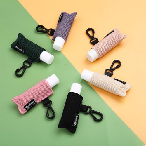 COOKOOKY Chapstick Holder Keychain Cute Minimalist Design Lip Balm Keychain Holder