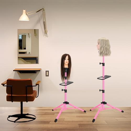 Adjustable Wig Stand Tripod 50" with Tool Tray - Hairdressing