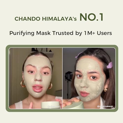 Purifying Green Tea Mask(2Pack), Natural Facial Clay Mask Deep Pore Cleansing with Green Tea Extract and Portulaca Extract, for Clogged Pores, Detoxifies & Balance Oil, 7 fl.oz