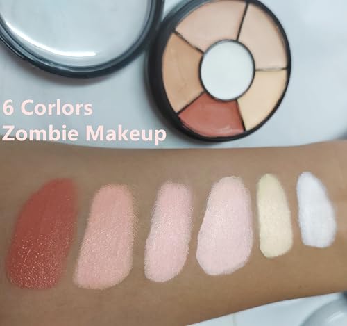 6 Color Flesh Face Body Paint Palette - Washable Makeup for Cosplay