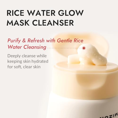 MIZON Rice Water Glow Mask Cleanser 2-in-1, 5.07 fl oz