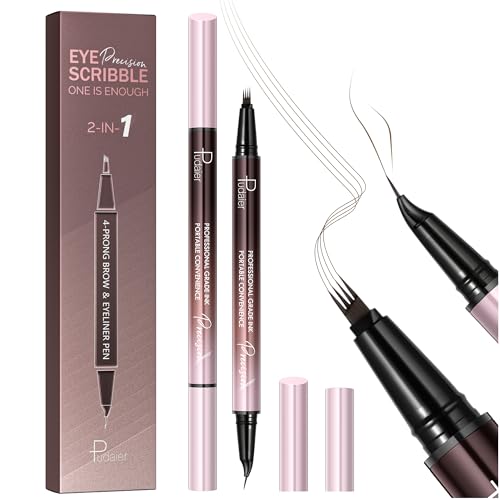 Waterproof Microblading Eyebrow Pen 2-Pack, Dark Brown