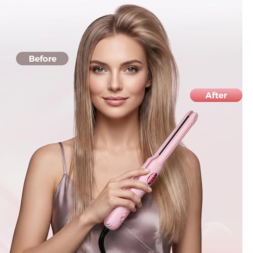 Lanvier Airflow Styler | 2-in-1 Curling Iron & Straightener for Short Hair