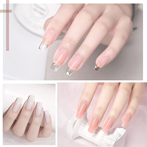 GAOY Poly Gel Nail Kit with UV Light - 6 Colors Extension Starter Set