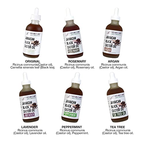 100% Virgin Jamaican Black Castor Oil 4oz/ 120ml (Peppermint)